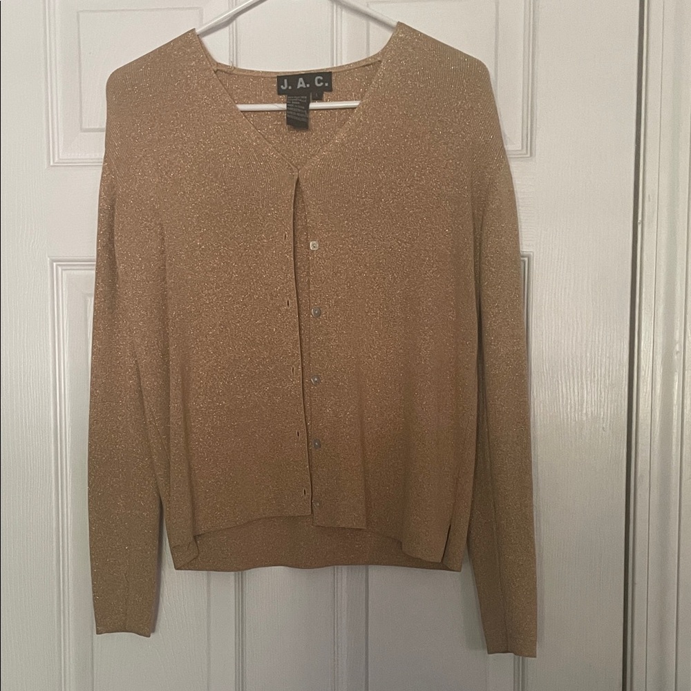 Women's Sparkling Tan Cardigan